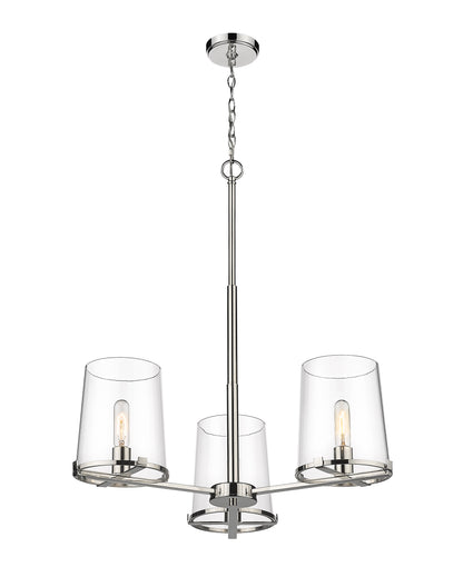 Callista 3 Light Chandelier Polished Nickel