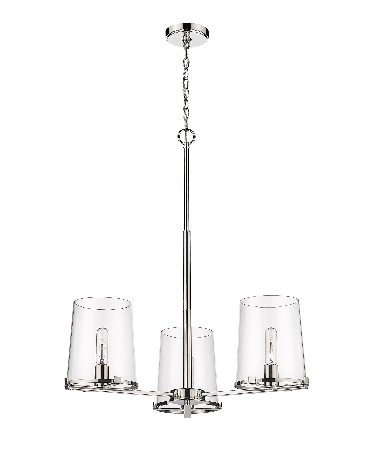 Callista 3 Light Chandelier Polished Nickel