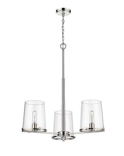 Callista 3 Light Chandelier Polished Nickel