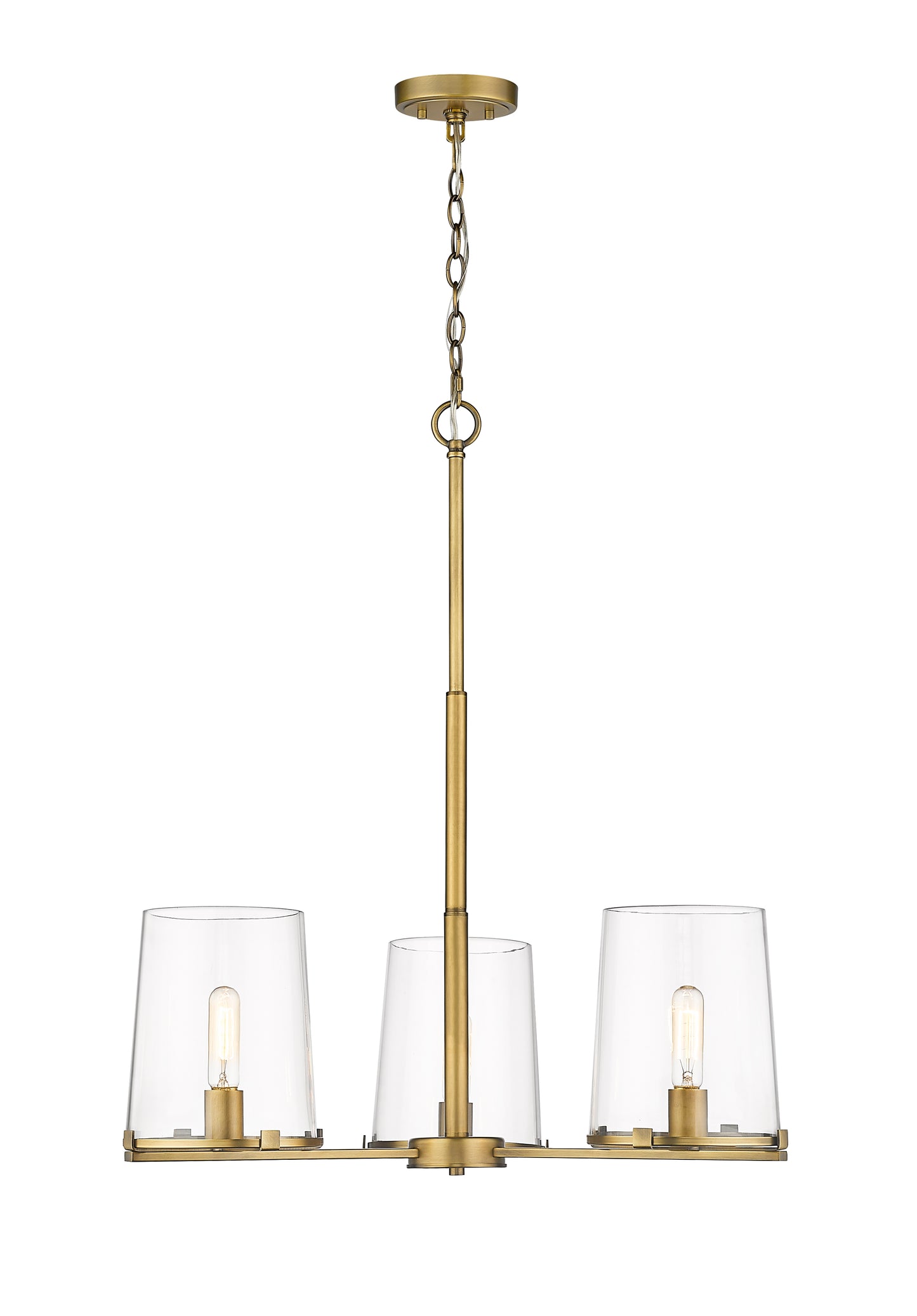 Callista 3 Light Chandelier Rubbed Brass