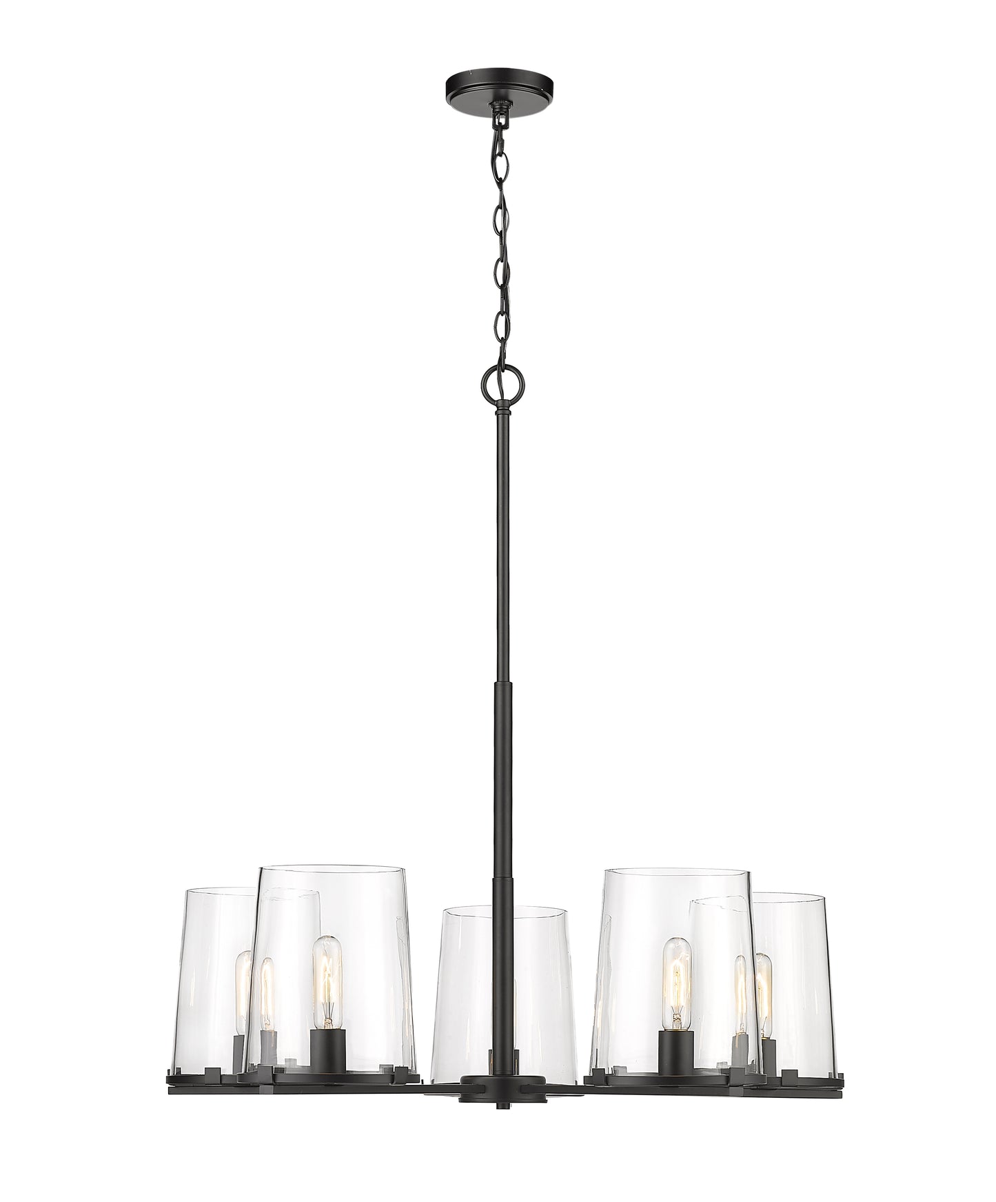 Callista 5 Light Chandelier Matte Black