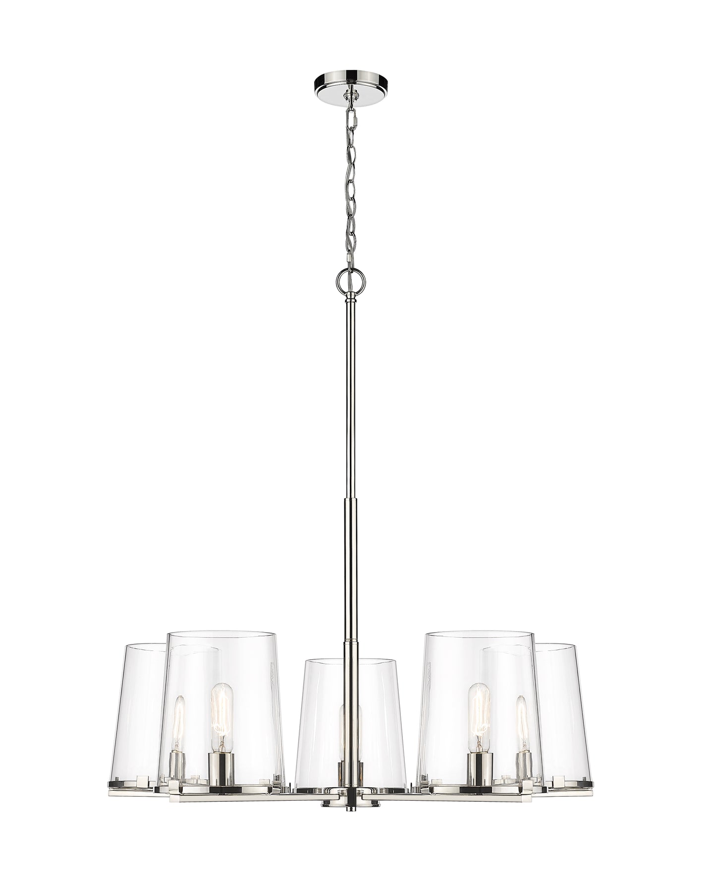 Callista 5 Light Chandelier Polished Nickel