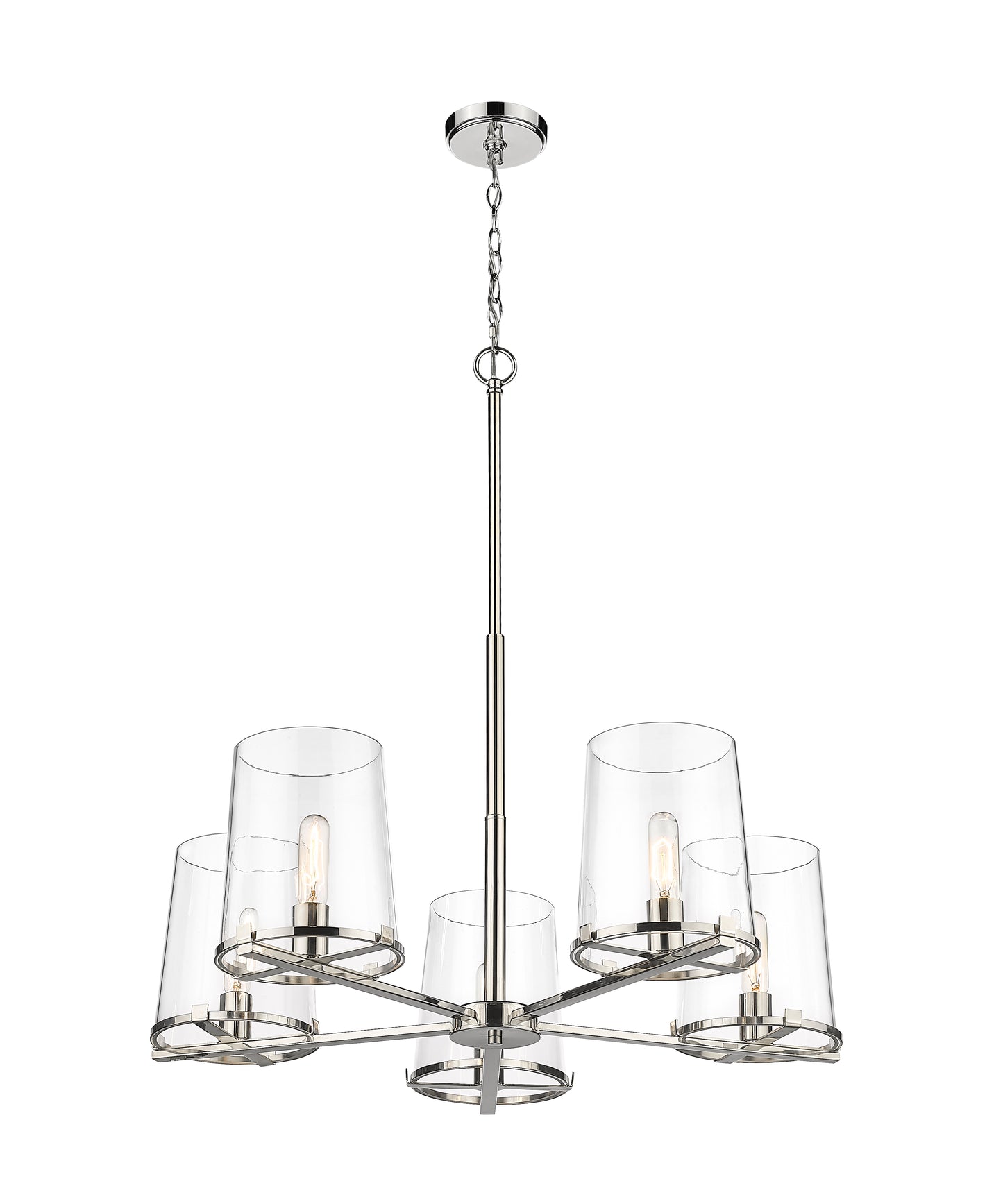 Callista 5 Light Chandelier Polished Nickel