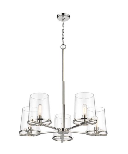 Callista 5 Light Chandelier Polished Nickel
