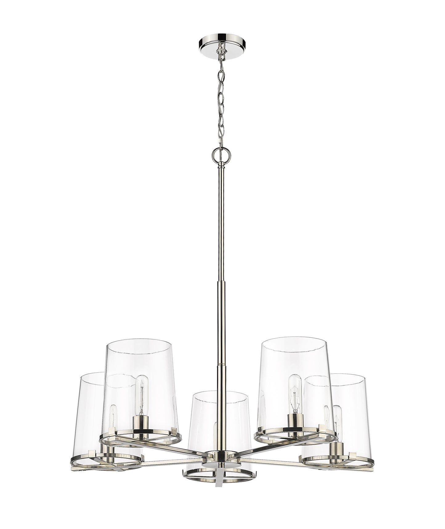 Callista 5 Light Chandelier Polished Nickel