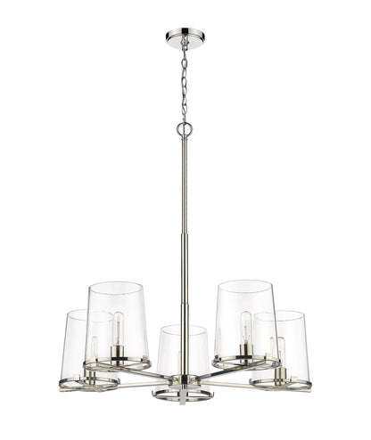 Callista 5 Light Chandelier Polished Nickel