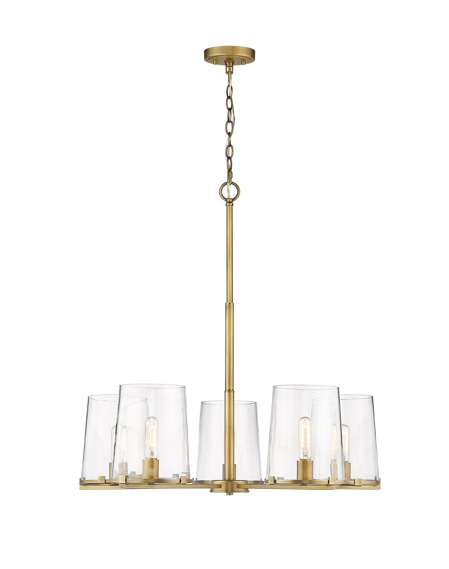 Callista 5 Light Chandelier Rubbed Brass