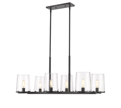 Callista 6 Light Linear Chandelier Matte Black