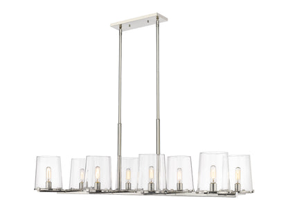 Callista 8 Light Linear Chandelier Polished Nickel