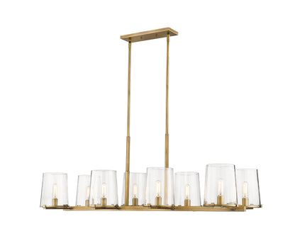 Callista 8 Light Linear Chandelier Rubbed Brass