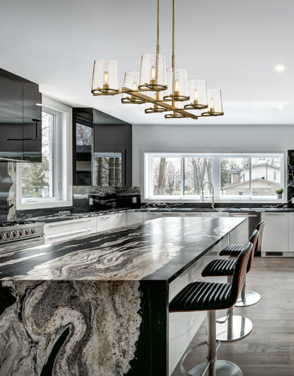 Callista 8 Light Linear Chandelier Rubbed Brass