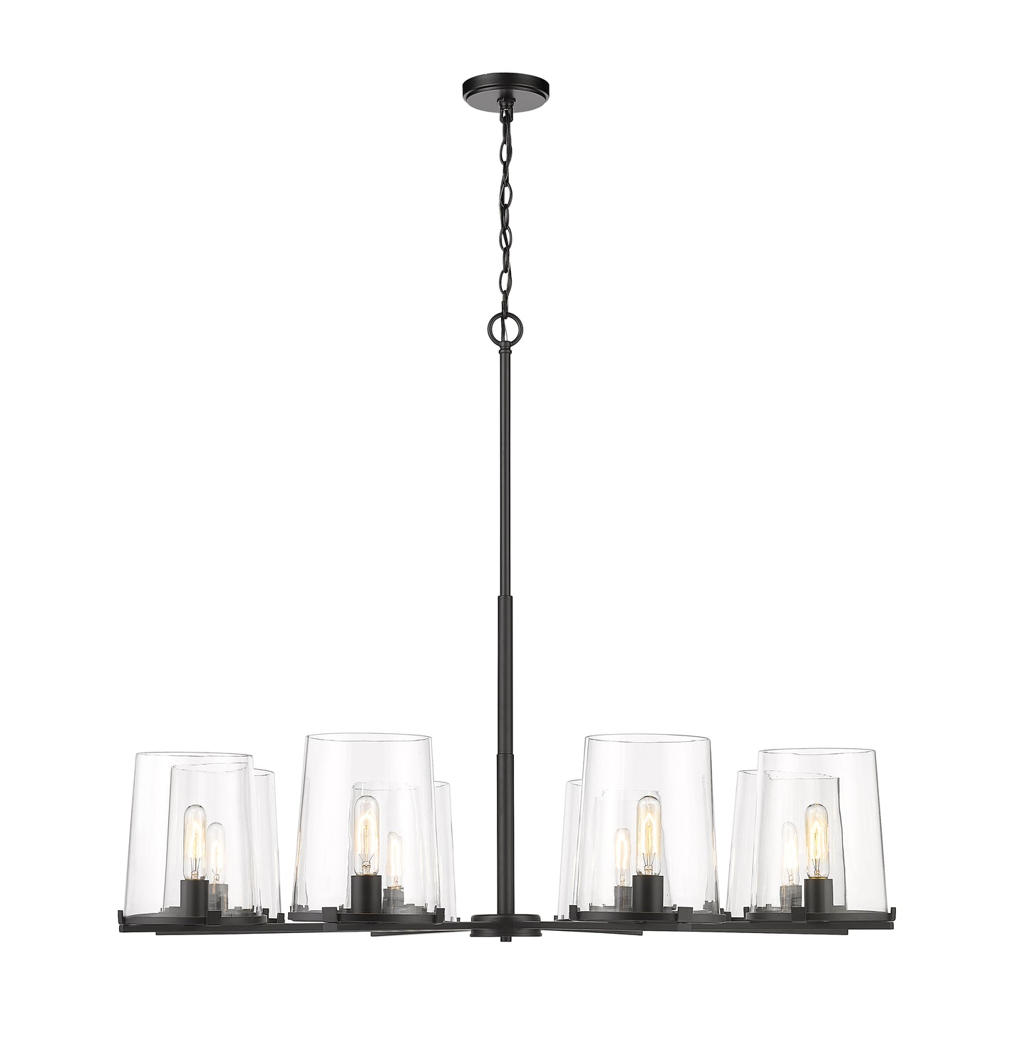 Callista 8 Light Chandelier Matte Black