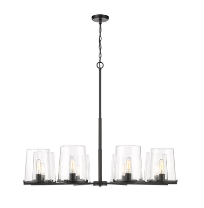 Callista 8 Light Chandelier Matte Black