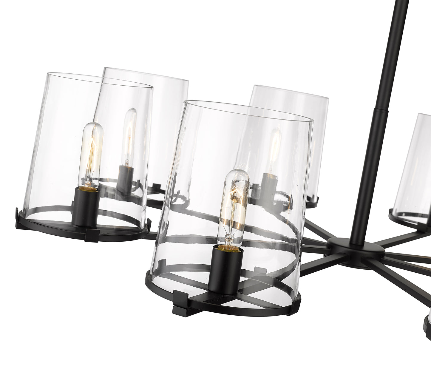 Callista 8 Light Chandelier Matte Black