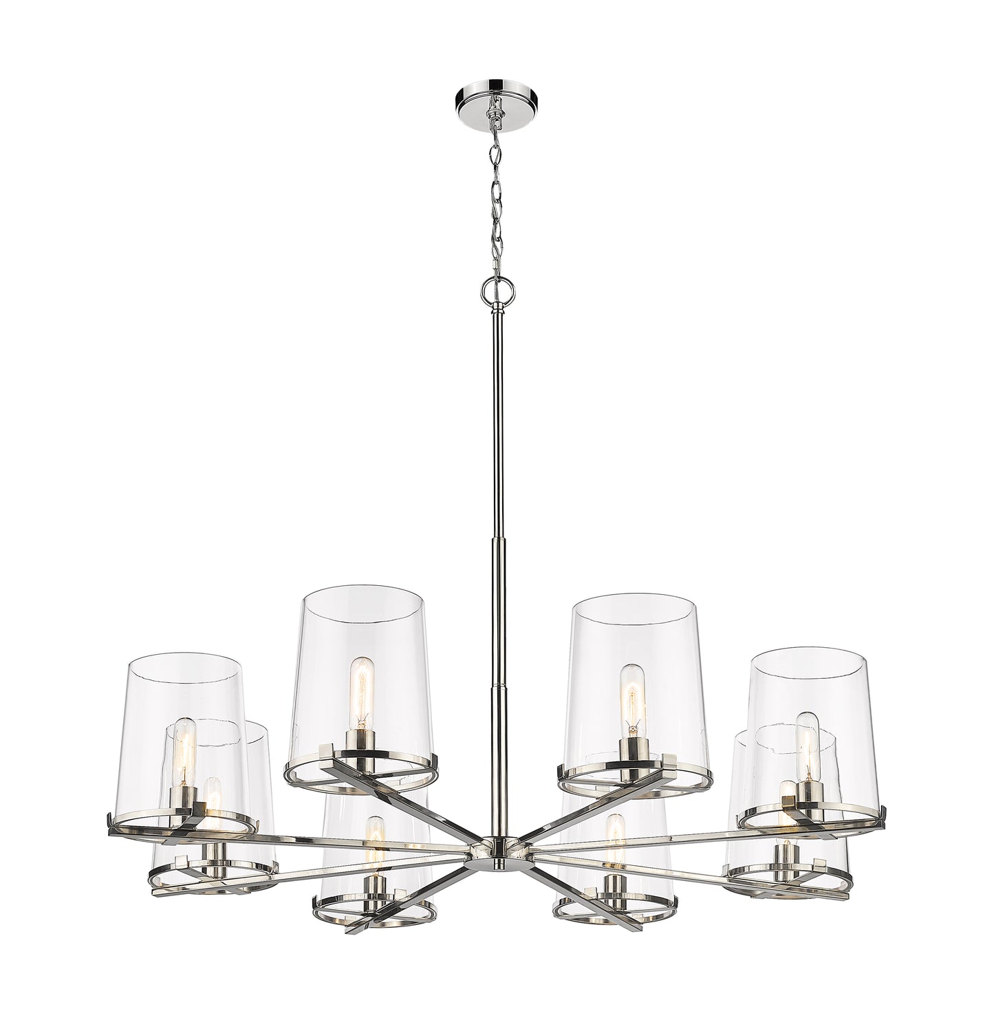 Callista 8 Light Chandelier Polished Nickel