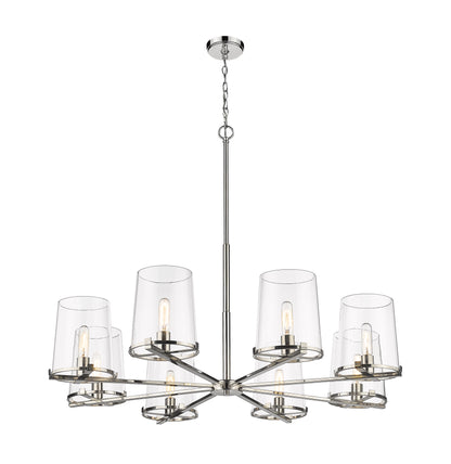 Callista 8 Light Chandelier Polished Nickel