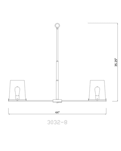 Callista 8 Light Chandelier Polished Nickel