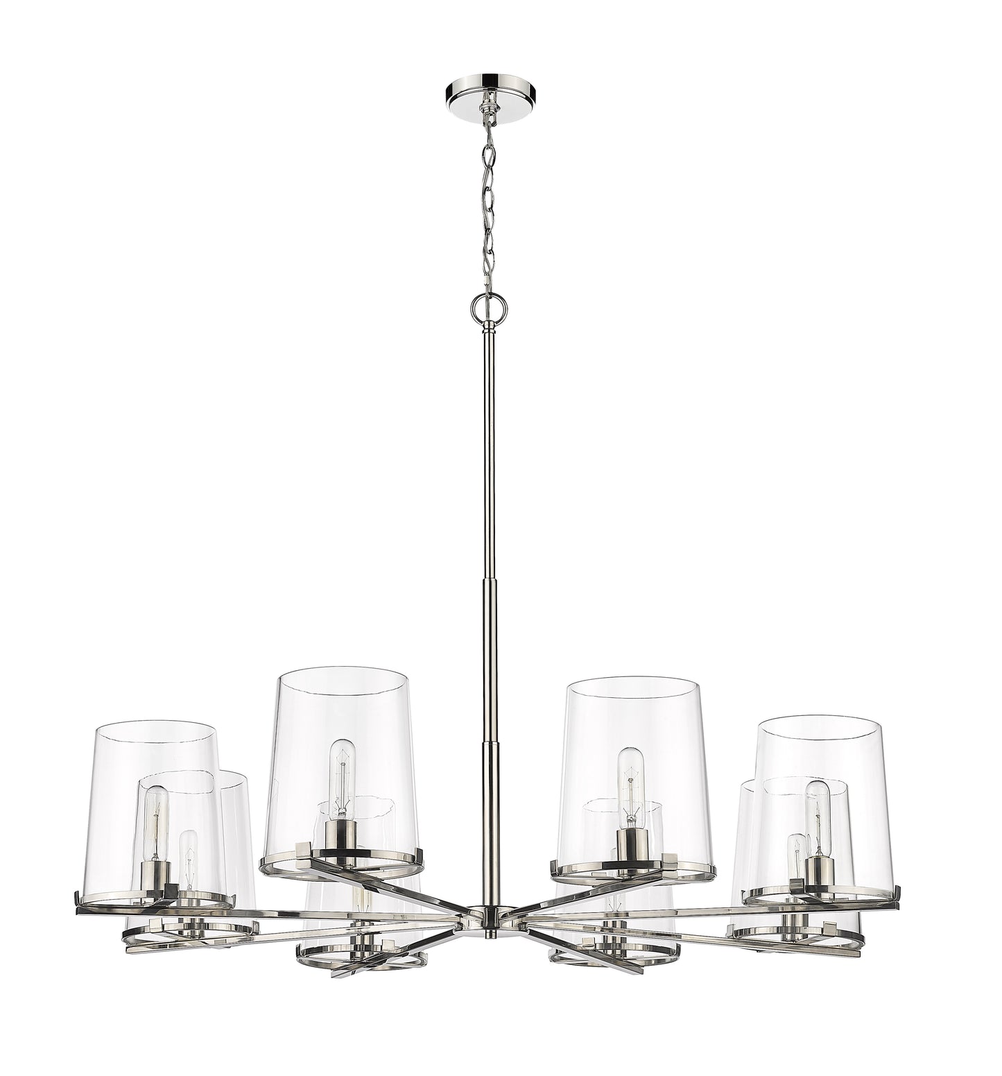 Callista 8 Light Chandelier Polished Nickel