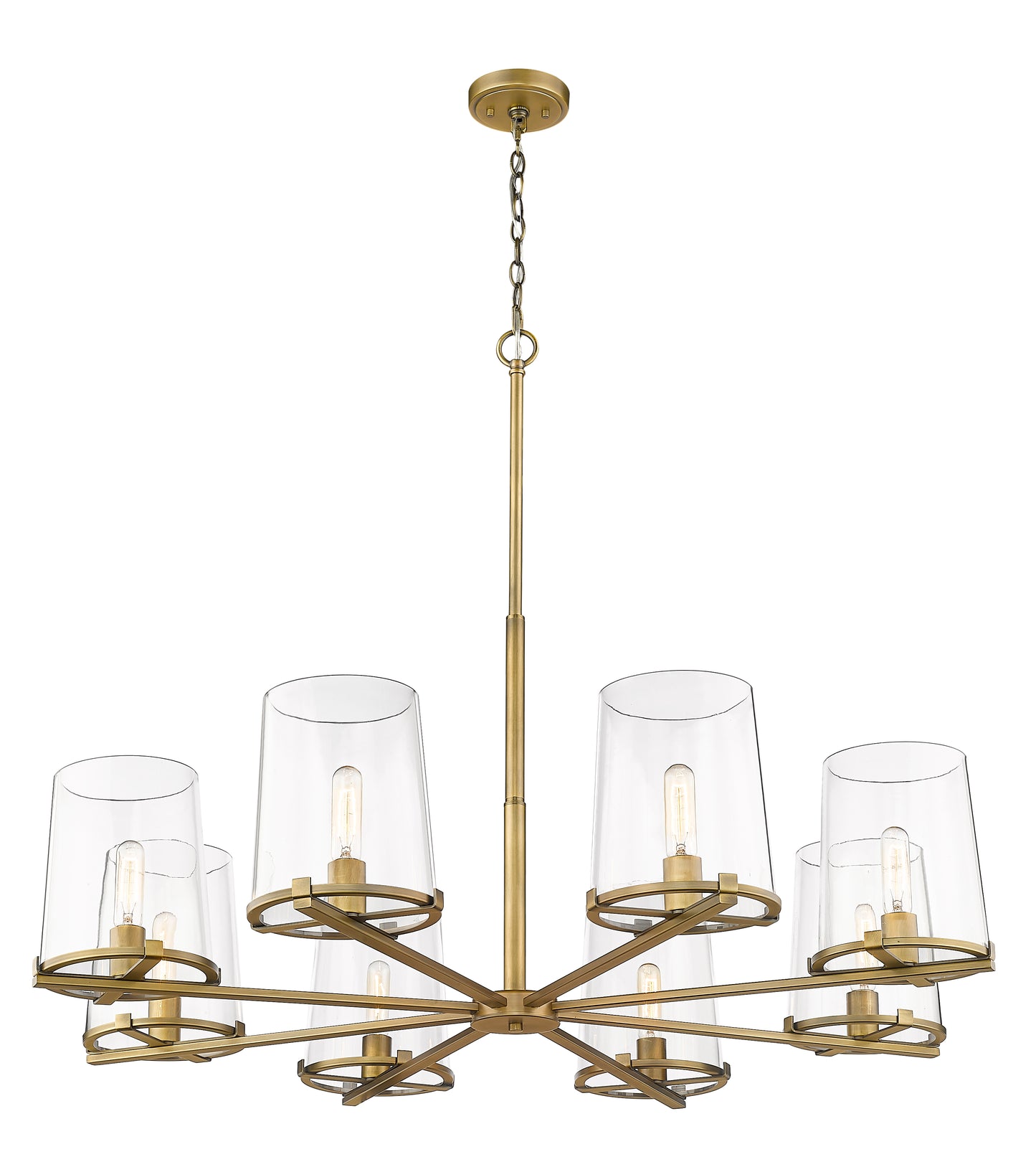 Callista 8 Light Chandelier Rubbed Brass