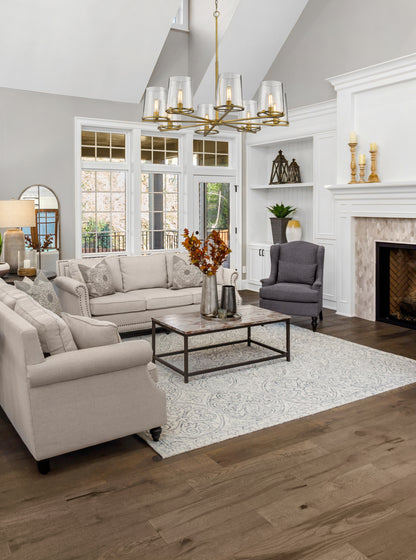 Callista 8 Light Chandelier Rubbed Brass