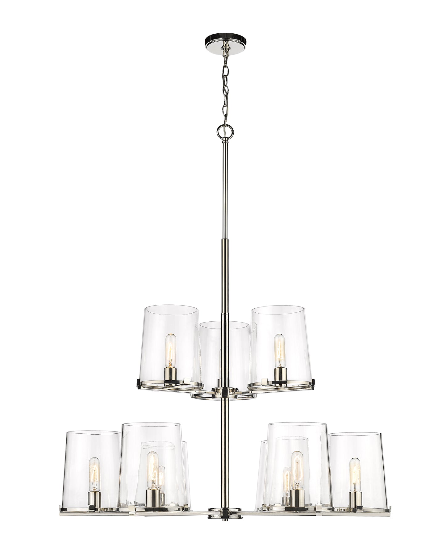 Callista 9 Light Chandelier Polished Nickel