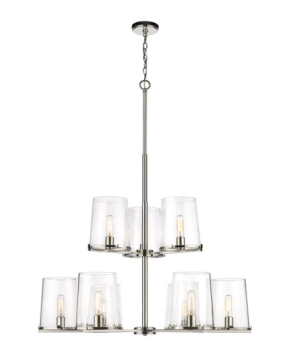 Callista 9 Light Chandelier Polished Nickel