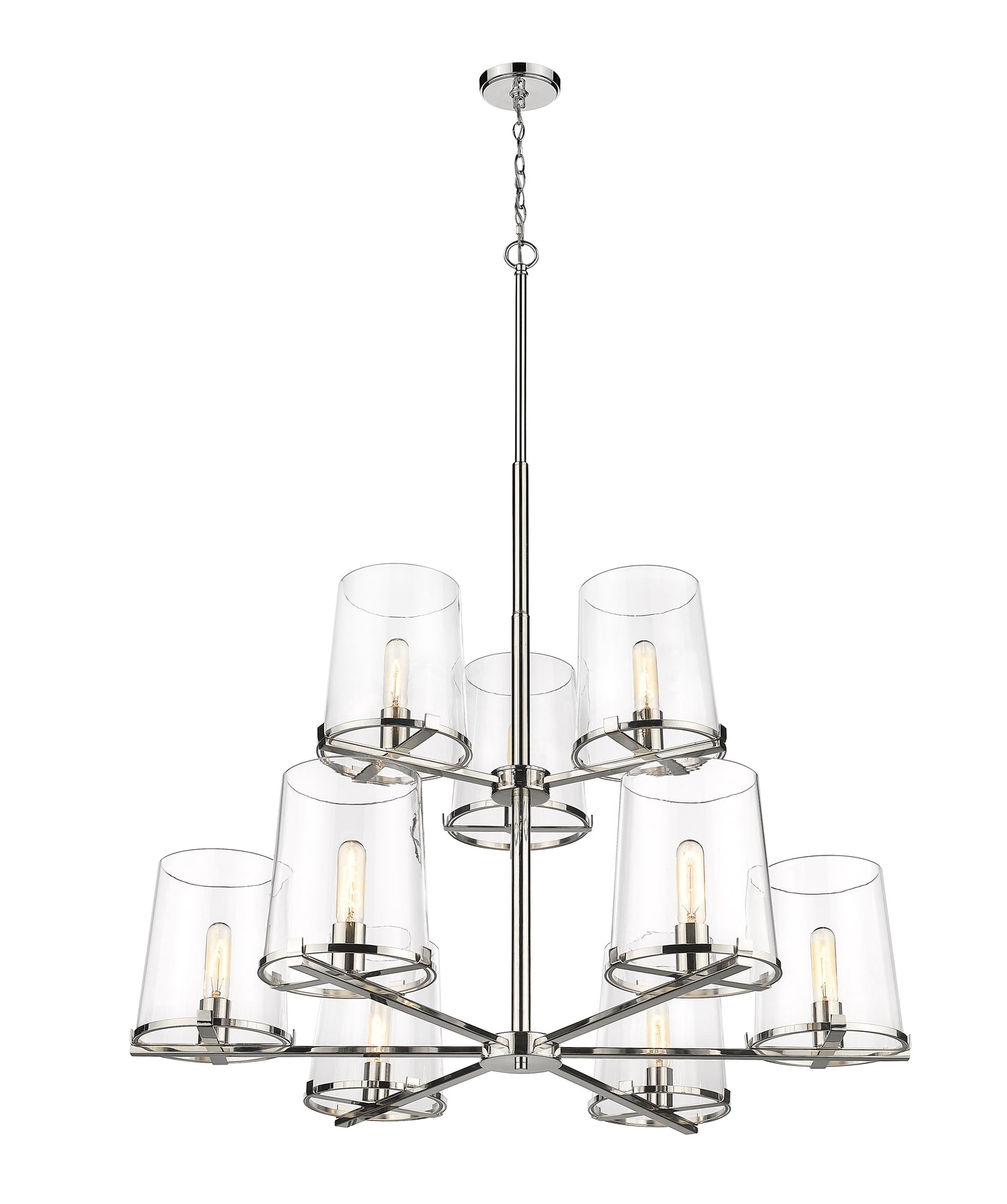 Callista 9 Light Chandelier Polished Nickel
