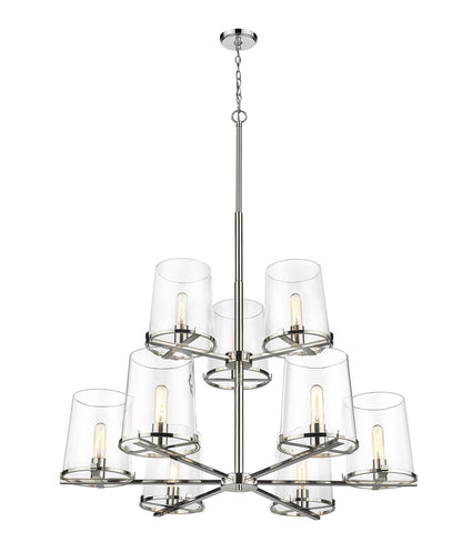 Callista 9 Light Chandelier Polished Nickel