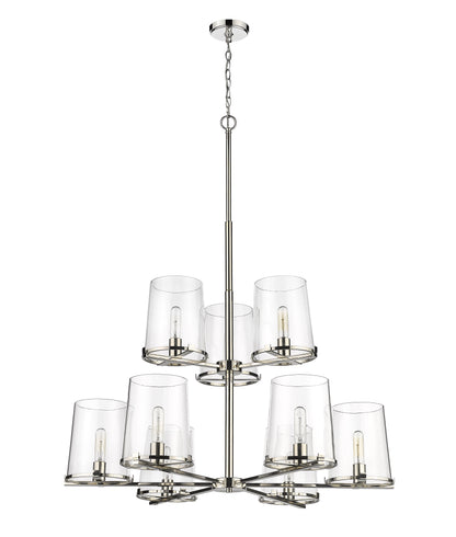 Callista 9 Light Chandelier Polished Nickel