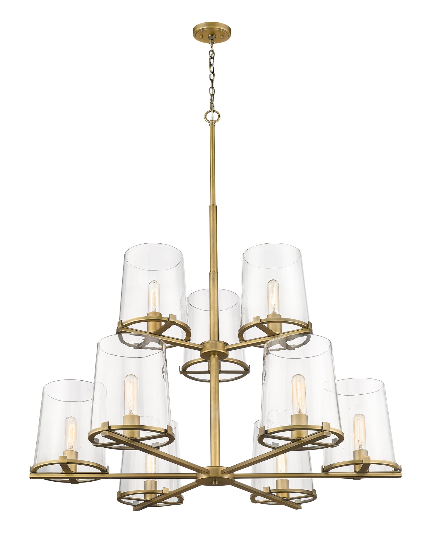 Callista 9 Light Chandelier Rubbed Brass