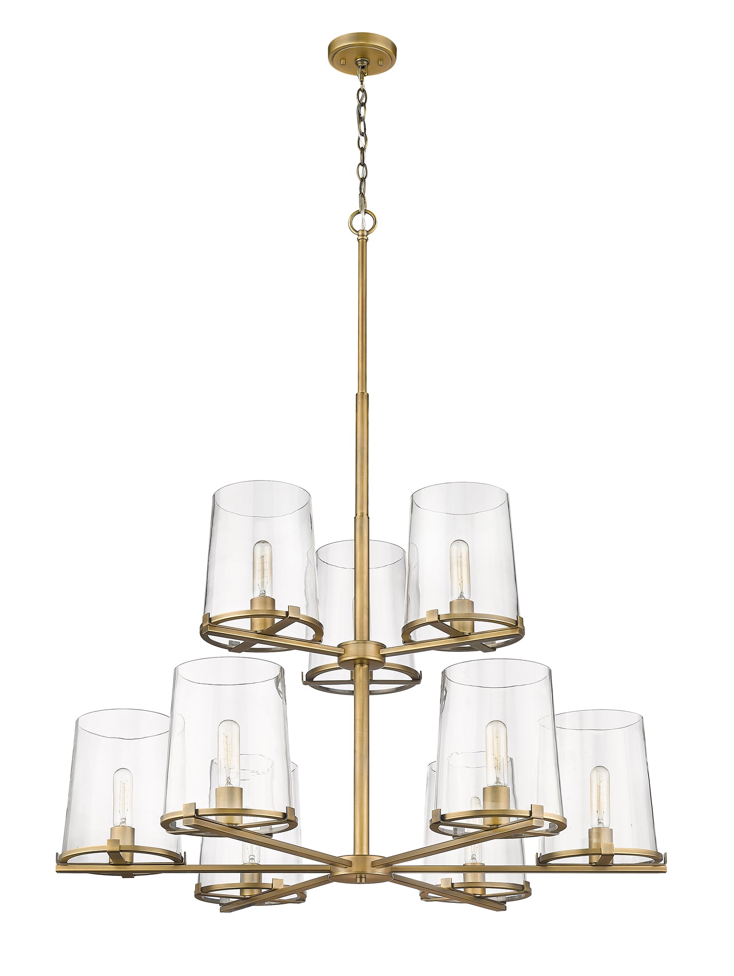 Callista 9 Light Chandelier Rubbed Brass