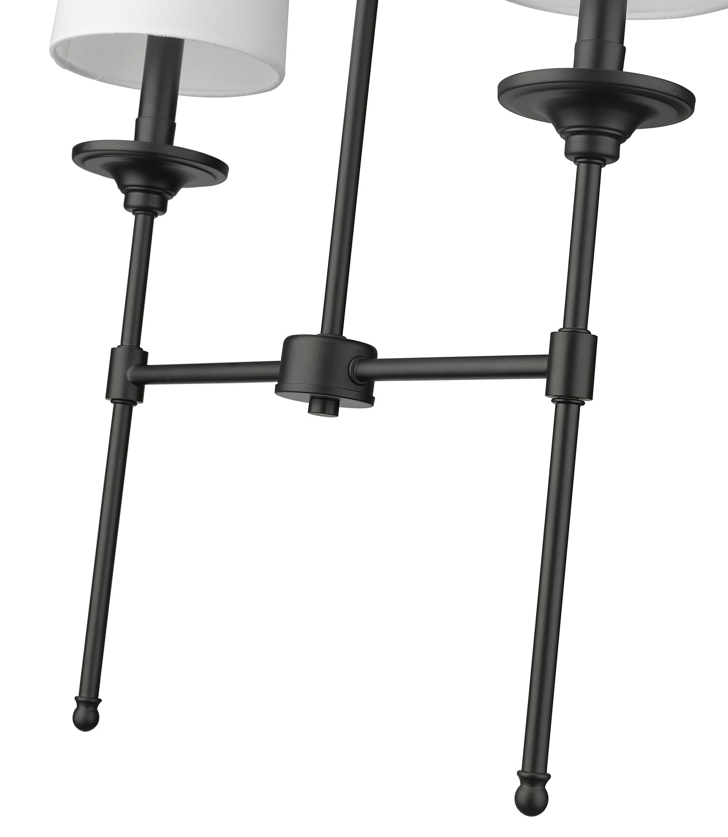 Emily 2 Light Linear Chandelier Matte Black