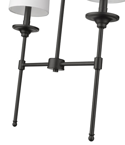 Emily 2 Light Linear Chandelier Matte Black