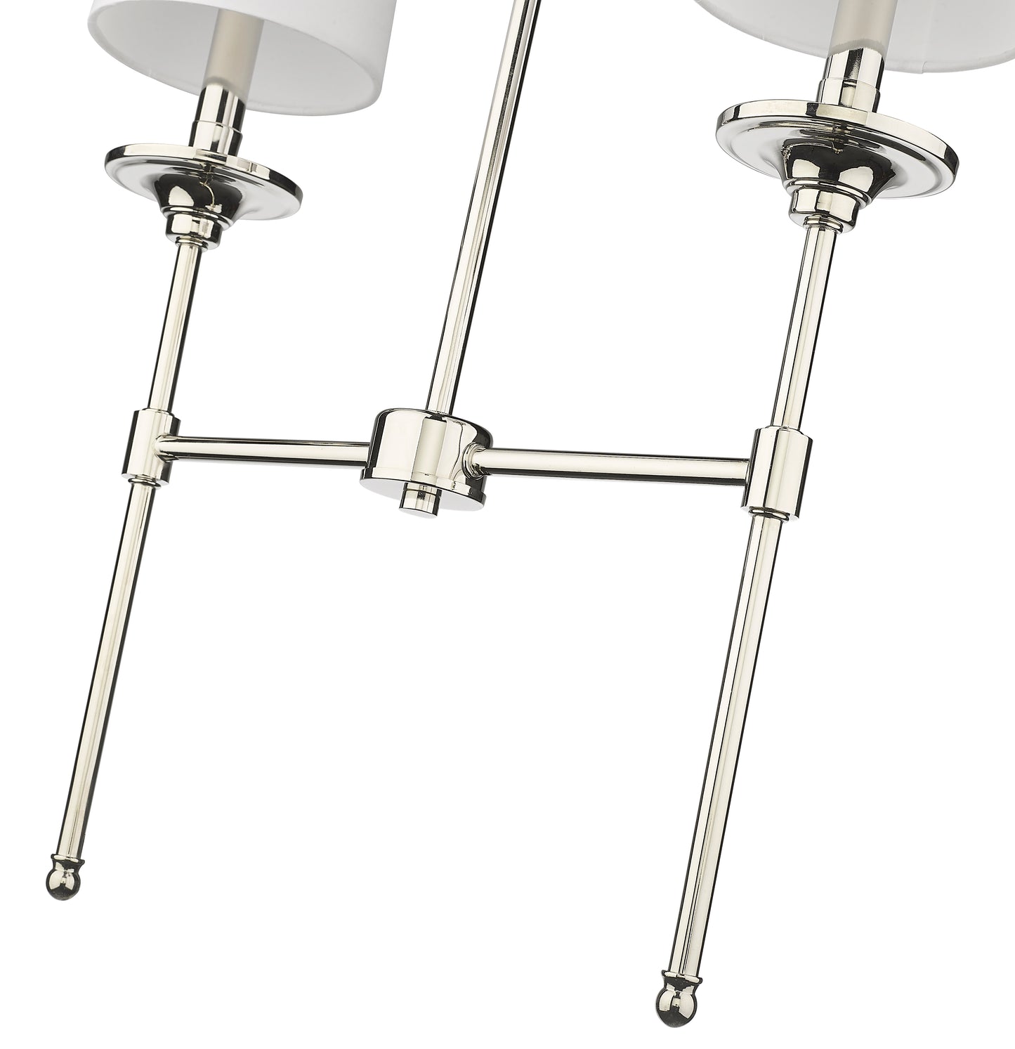 Emily 2 Light Linear Chandelier Polished Nickel