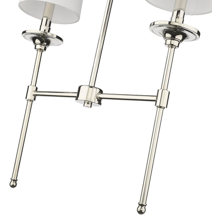 Emily 2 Light Linear Chandelier Polished Nickel