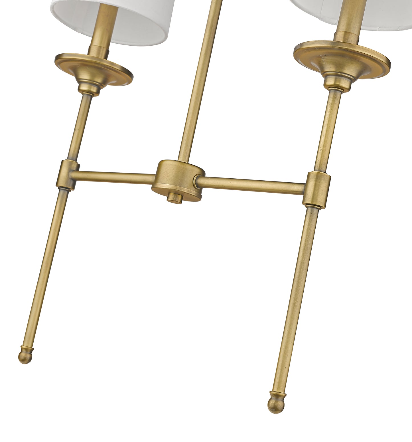Emily 2 Light Linear Chandelier Rubbed Brass