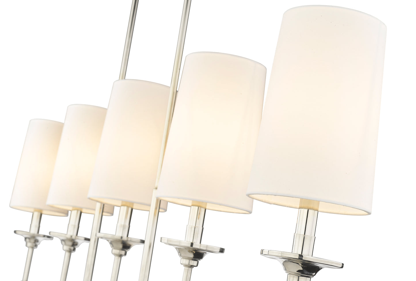 Emily 5 Light Linear Chandelier Polished Nickel