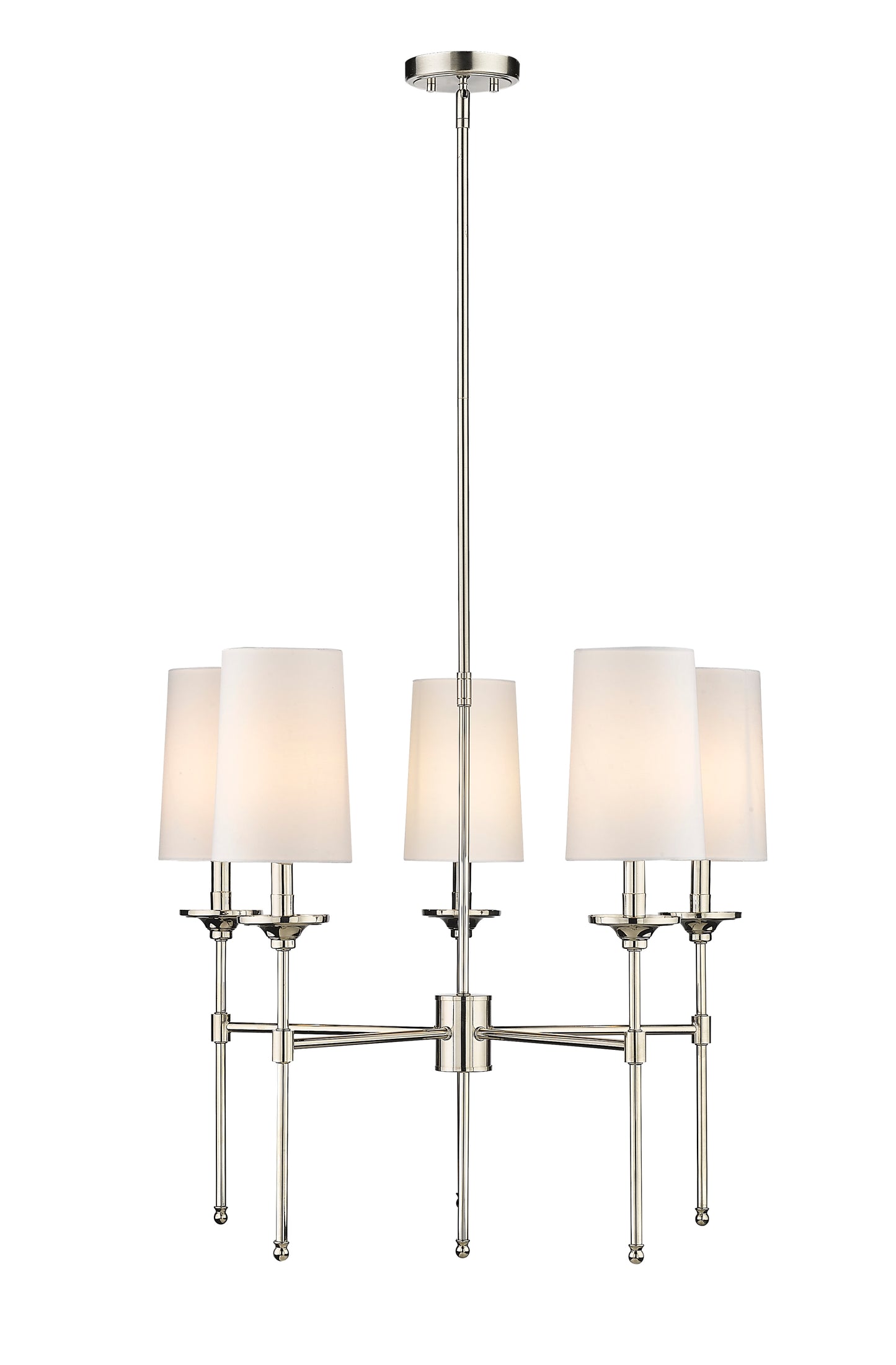 Emily 5 Light Chandelier Polished Nickel