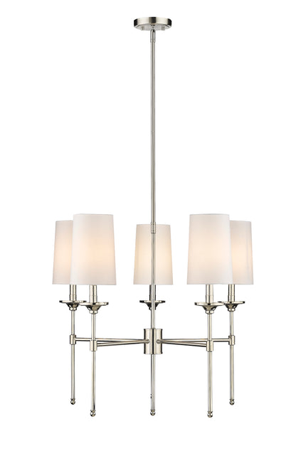Emily 5 Light Chandelier Polished Nickel