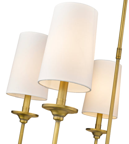 Emily 5 Light Chandelier Rubbed Brass