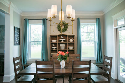 Emily 5 Light Chandelier Rubbed Brass