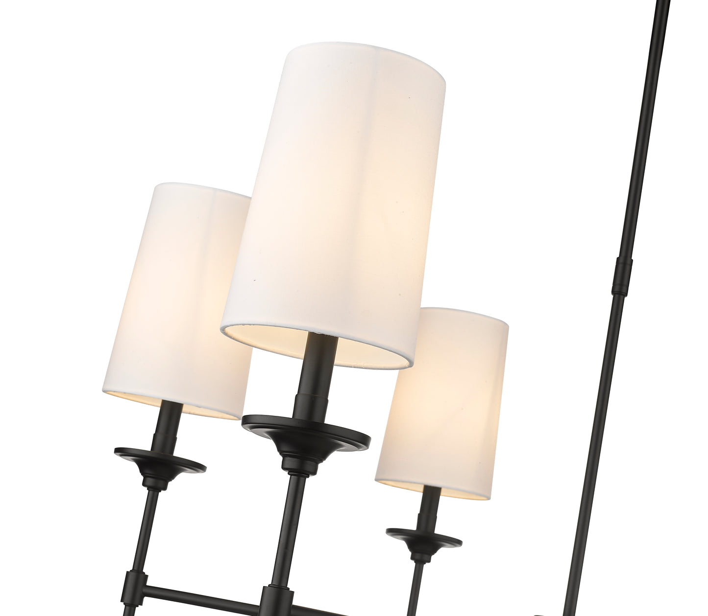 Emily 6 Light Chandelier Matte Black
