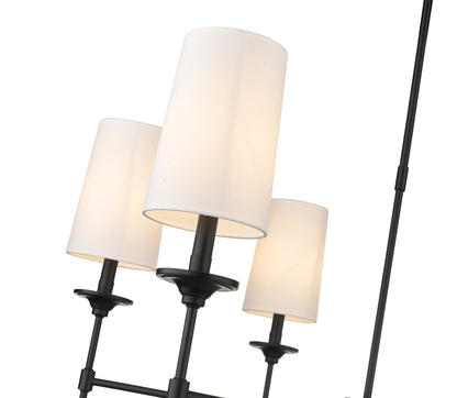 Emily 6 Light Chandelier Matte Black
