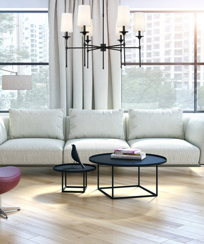 Emily 6 Light Chandelier Matte Black