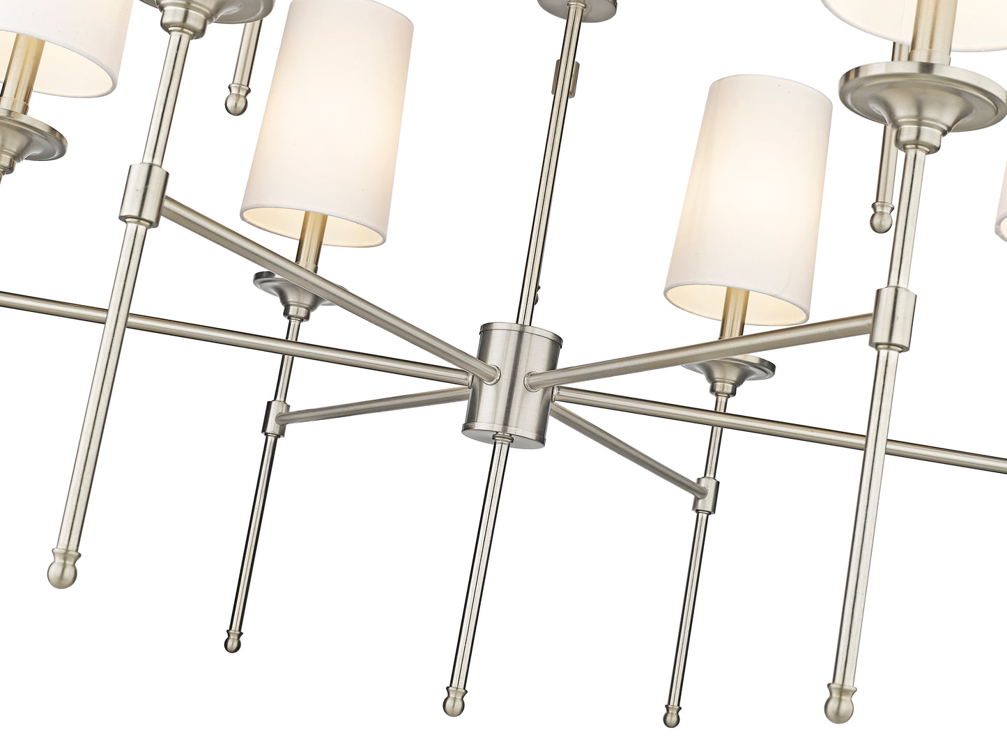 Emily 9 Light Chandelier Brushed Nickel