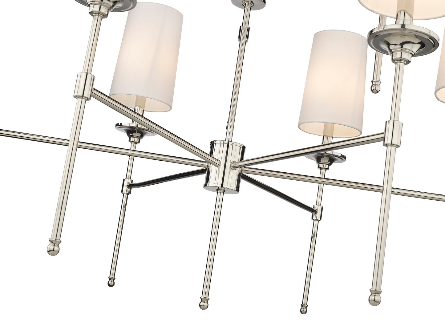 Emily 9 Light Chandelier Polished Nickel