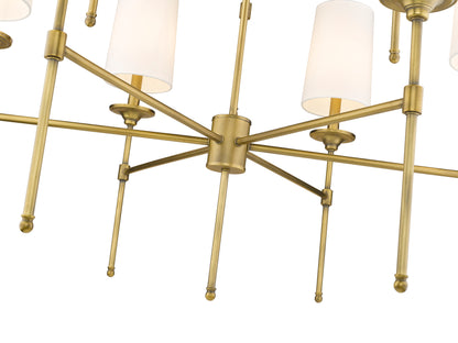 Emily 9 Light Chandelier Rubbed Brass