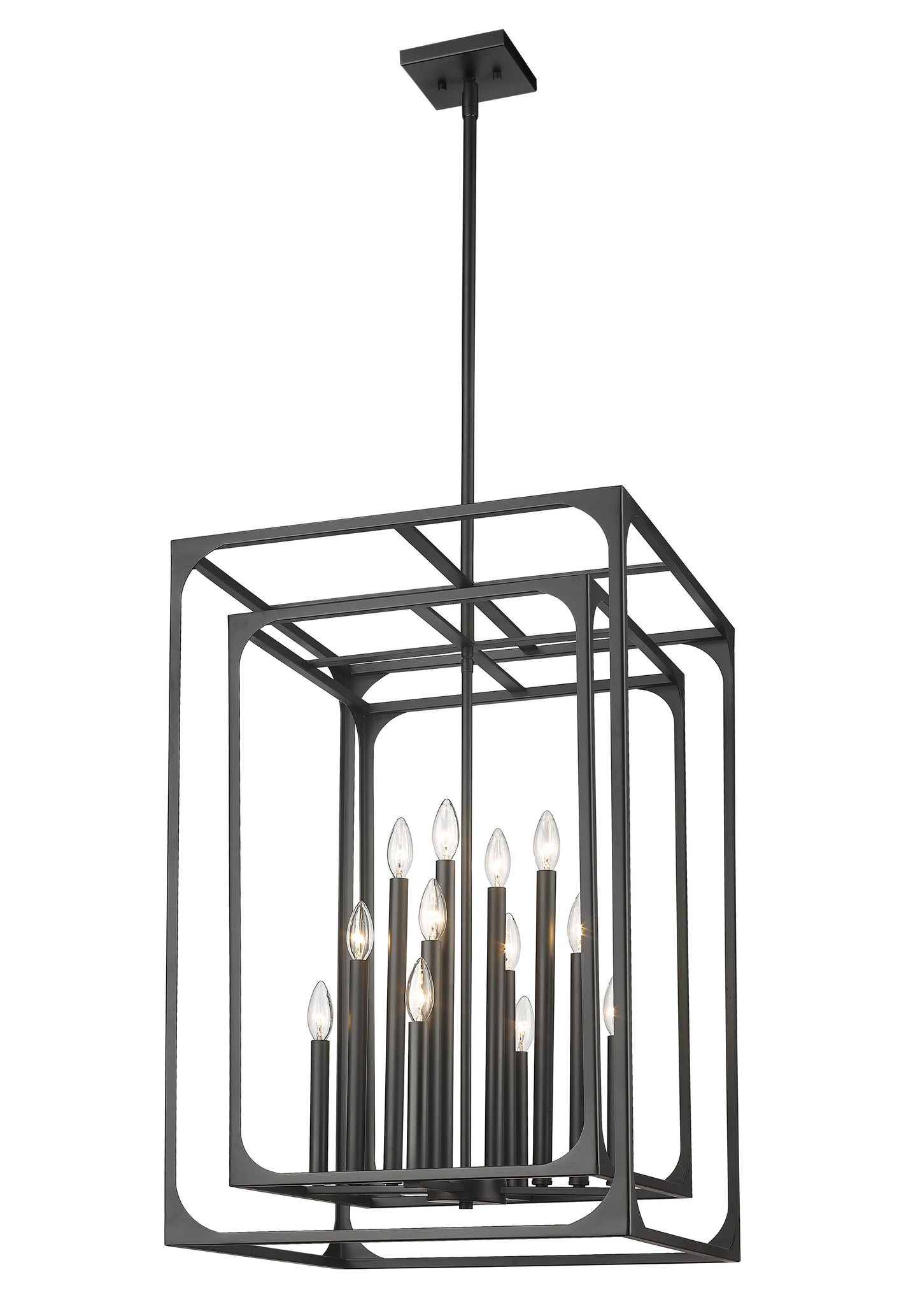 Easton 12 Light Chandelier Matte Black