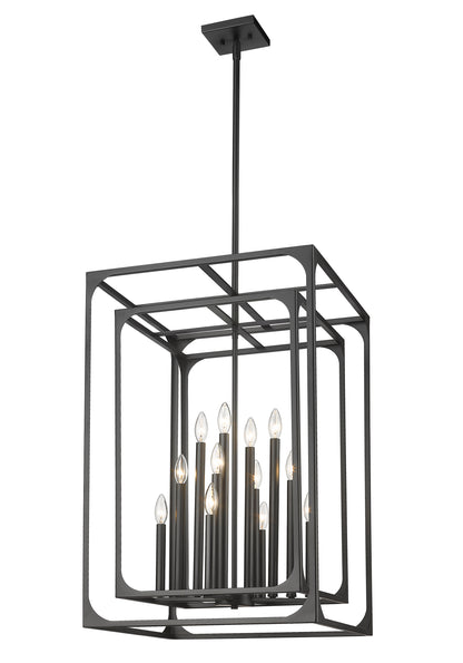 Easton 12 Light Chandelier Matte Black