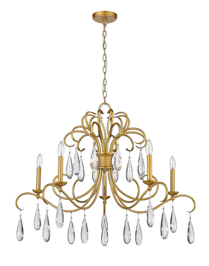 Amara 5 Light Chandelier Gilded Gold